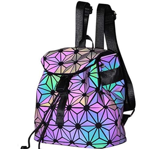 luminous geometric backpack